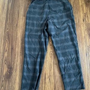 Paper bag plaid pants